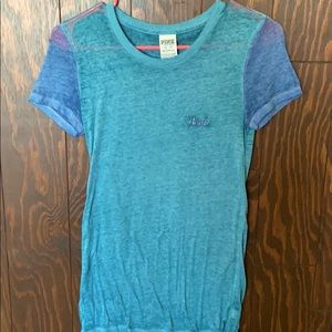 Pink Victoria Secret burnout tee, size XS